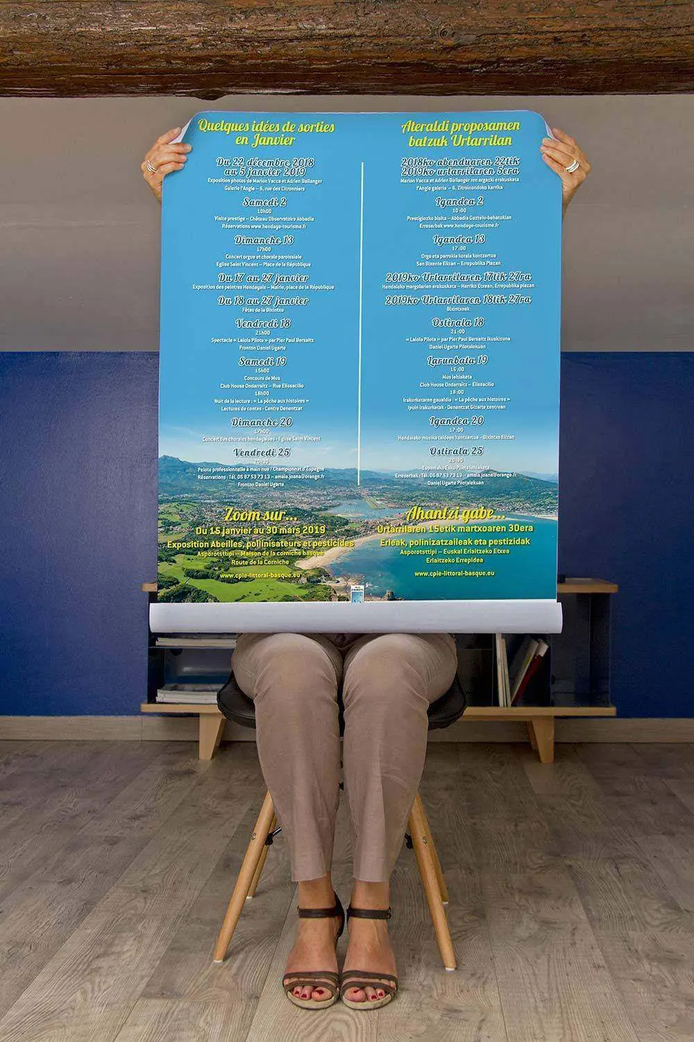 Affiche pour l'Office de Tourisme d'Hendaye